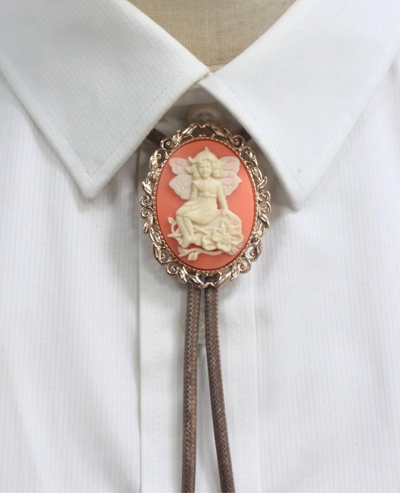 PEARLY JUN Bolo Tie for Women Men Flower Rose Western Cowboy Brown Leather Country Style String Vest Gifts - Image 4